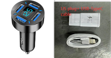 4ポートカーチャージャー 4USBカーチャージャー